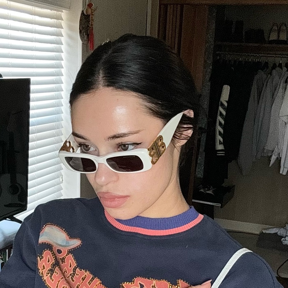 Balenciaga White Dynasty Sunglasses